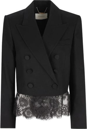Zimmermann Valiant Kant Kant Blazer - Dames - Blazers - Zwart - L - Katoen - Jassen