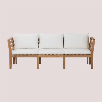 Sklum Sklum - Sof&aacute; Modular De Jard&iacute;n De 3 Piezas Con Reposabrazos En Madera De Acacia Filips