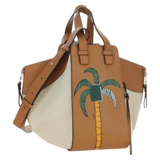 Loewe Pre-owned Canvas Handbag - Dames - Vintage Handtas - Beige - ONE Size - Vintage