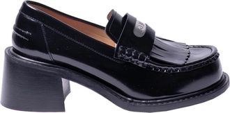 Kenzo Smile Heeled Loafers - Dames - Pumps - Zwart - 39 EU - Leer - Schoenen