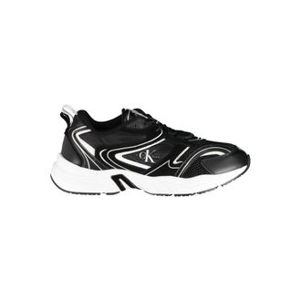 Calvin Klein Black Polyurethane Mens Mens Sneaker