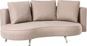 Beliani Garden Sofa 3 Seater PARORI Left Hand Beige