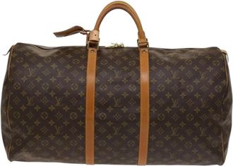 Louis Vuitton Pre-owned Weekend Bags, female, Brown, Size: ONE SIZE Pre-owned Vintage Monogram Keepall Travel Bag