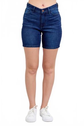 Judy Blue High Waist V-Front Bermuda Shorts In Blue
