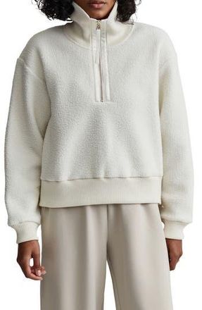 Varley Roselle Recycled Polyester Fleece Half Zip Pullover in Egret at Nordstrom Rack, Size X-Large