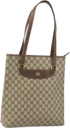 Gucci Pre-owned Canvas Tote Bag - Dames - Vintage Shopper - Beige - ONE Size - Vintage