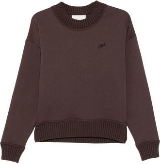 Closed Ribbed-trim Logo-embroidered Sweatshirt
