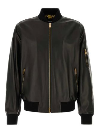 Versace Bomber in pelle - Nero