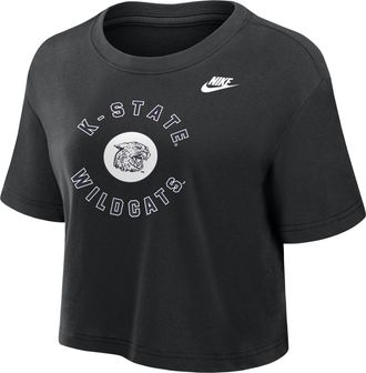 Nike Kansas State Wildcats Nike Womens Dri-FIT Cropped T-Shirt in Black | W11840P404KSST-BLK