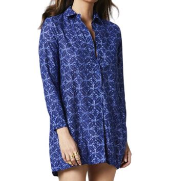 Oneseason Crete Cotton Peggy Top In Royal