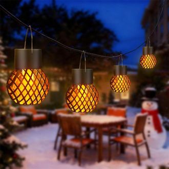 OEM Set Van 12 Waterdichte, Op Zonne-energie Werkende Hanglampen Voor Tuin, Erf, Schutting En Boom