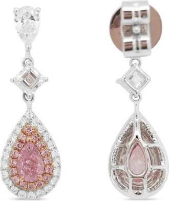 HYT Jewelry Orecchini in oro bianco 18 carati con diamanti rosa - Argento