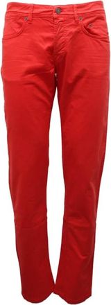 Siviglia Vintage Denim Broek Made in Italy - Heren - Slim Fit Jeans - Rood - W31 - Denim - Jeans
