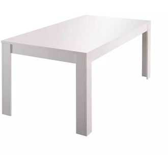 Dmora Dmora - Mesa Extensible Takumi, Consola Con Extensiones, Mesa De Comedor, Estante De Cocina Extensible, Made In Italy, 137x90 H79 Cm, Blanco Brillante