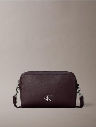Calvin Klein Womens Minimal Monogram Phone Crossbody - Brown