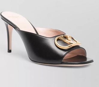 Valentino Garavani leather open-toe mules