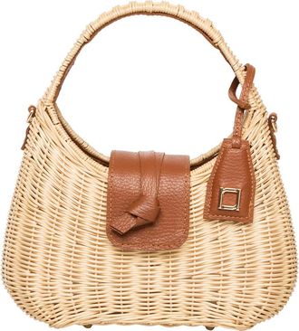Raf&eacute; New York Mika Top Handle in Natural/cognac at Nordstrom, Size Small