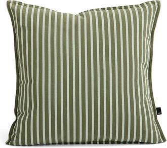 HAY Terrazza Outdoor Kissen, 50 x 50 cm, dicke Streifen, oliv