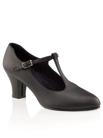 Capezio WomenS Jr Footlight T-Strap Character Shoe In Black