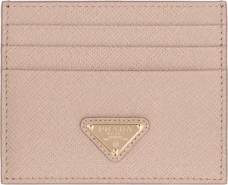 Prada Saffiano Calfskin Card Case - Pink