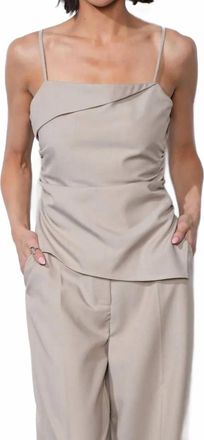 Greylin Acacia Asymetric Top In Taupe