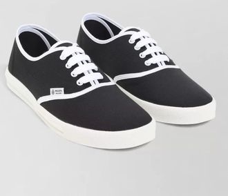 Prada cotton sneakers contrast sole low top