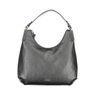 Coccinelle Handbags, female, Black, Size: ONE SIZE Black Leather Women Handbag