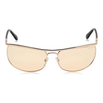 Tom Ford Rectangle Full Rim Sunglasses - Rose gold