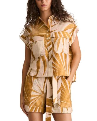 Reiss Hannah Palm Print Top