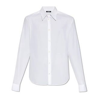 Balmain Formal Shirts, male, White, Size: 3XL Cotton shirt