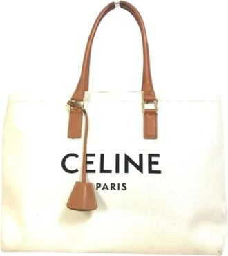 Celine Pre-owned Canvas celine-bags - Dames - Vintage Shopper - Beige - ONE Size - Vintage