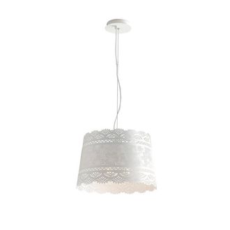 Netlighting CLUNY 3 Light Cylindrical Pendant Ceiling Light White 40x27.5cm | Size: 40x27.5 cm