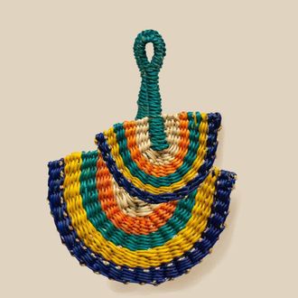 Indego Africa Mini Fan Bag Charm in Blue at Nordstrom