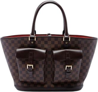Louis Vuitton Pre-owned Manosque GM - Dames - Vintage Shopper - Bruin - ONE Size - Leer - Vintage