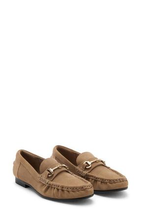 Mango Suede Bit Loafer in Medium Brown at Nordstrom, Size 38