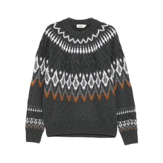 Altea Round-neck Knitwear, male, Gray, Size: XL Sweater