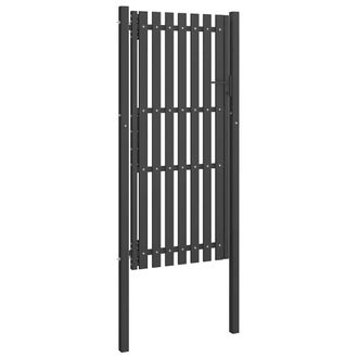 Berkfield Home Garden Fence Gate Steel 1x2.5 m Anthracite in Dark Grey