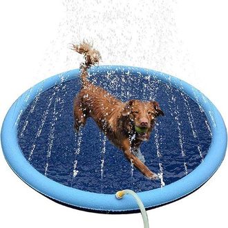 OEM Piscina Para Perros De &Oslash; 100 Cm, Plegable, Juguete Con Rociador De Agua, Para Refrescar Al Perro, Piscina, Antideslizante, Ba&ntilde;o, Agua, Fuente