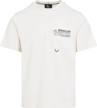 Moncler T-Shirt In Cotone Con Logo Goffrato Grenoble-Uomo