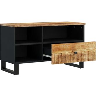 vidaXL Mueble De Tv Madera Mango Y Madera Contrachapada 80x33x46 Cm Vidaxl