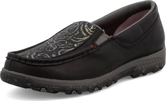 Twisted X Boots Womens Slip On Driving Moc Shoes In Black