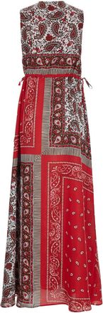 P.A.R.O.S.H. Womens Long Dress Shiele Red Silk