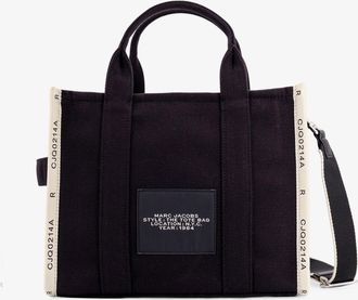 Marc Jacobs Womens Tote Bag Canvas Black Cotton Shoulder