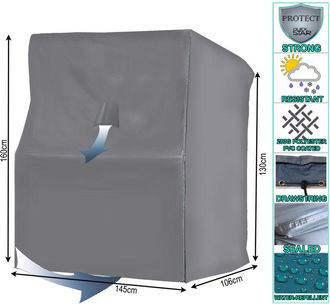 Quick-Star Schutzh&uuml;lle Strandkorb Xl 145 X 106 X 165 Cm Strandkorbh&uuml;lle Abdeckung Grau