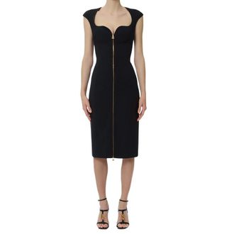 Elisabetta Franchi Party Dresses, female, Black, Size: 2XL Sheath Dress