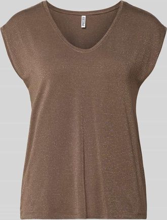 Pieces Regular Fit Shirt aus Viskose-Mix Modell BILLO in Sand, Gr&ouml;&szlig;e XL