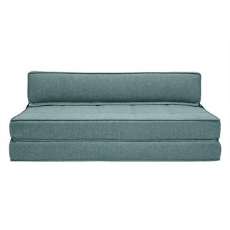 Miliboo Miliboo - Sill&oacute;n Cama 2 Plazas De Tela Verde Gris&aacute;ceo Katy