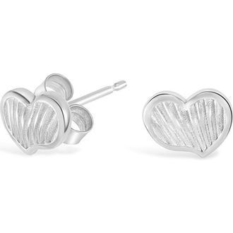 Dower & Hall Humbug Heart Studs in Yellow Gold Vermeil at Nordstrom