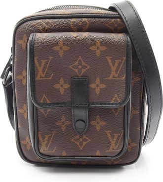 Louis Vuitton Black Brown Pvc Leather Handbag Shoulder Bag (Pre-Owned)