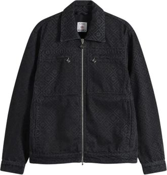 Casablanca Monogram Denim Jacket - Heren - Jassen - Zwart - Maat: M Denim